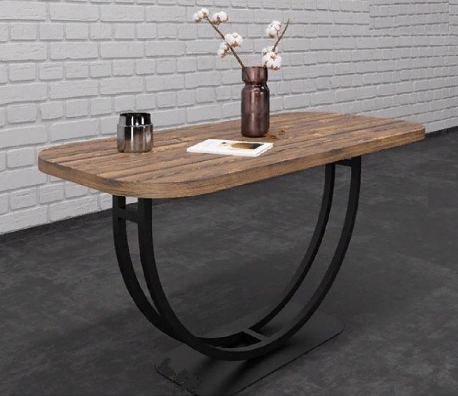 столы с металлическими ножками в стиле лофт